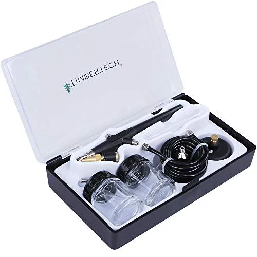 Timbertech – ABPST02 – Airbrush-Set mit Kunststoffkoffer, Schlauch und Adaptern