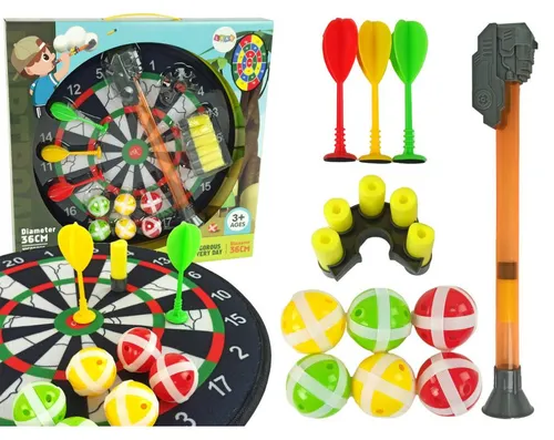 Leantoys Dartscheibe Darts Klett Darts 36 cm