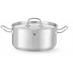 Hendi Bratentopf mit Deckel Kitchen Line 4,9L - Kochtöpfe - Professionelle Qualität aus hochwertigem Edelstahl mit gekapseltem Sandwichboden für optimale Hitzeverteilung, geeignet für alle Herdarten, inklusive Induktion.
