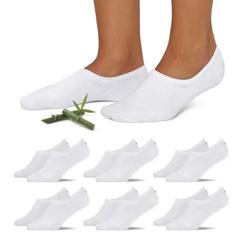 Snocks Premium Füßlinge Damen & Herren - Unsichtbare Sneakersocken mit Anti-Rutsch Funktion - Diese unsichtbaren Socken bieten optimalen Halt und Komfort. Dank atmungsaktiver Bambusviskose bleiben deine Füße frisch und trocken. Ideal für Sneakers, Loafers und Ballerinas!