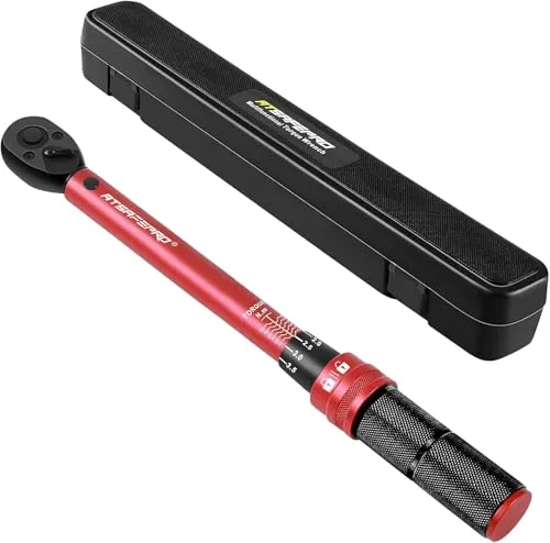 ATsafepro Drehmomentschlüssel 3/8 Zoll, Drive Click 5-60 Nm Drehmomentschlüssel Auto, Dual Direction Einstellbare 72 Zähne Fahrrad Drehmomentschlüssel für Fahrrad und Motorrad Auto Wartung