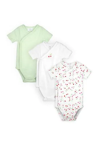 Stellou & friends Baby Body 3er Set, Kurzarm aus 100% Bio-Baumwolle
