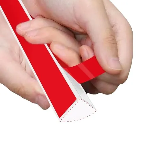 Flexible Viertelrunde Zierleiste, selbstklebende Gummi-Viertel-Rund-Zierleiste, abziehen und aufkleben, Wandverkleidung für Boden, Ecke, Badewanne (weiß)