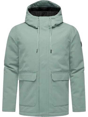 Ragwear Winterjacke Mr Them - Stylische Herren Outdoorjacke mit großer Kapuze in Grün XL (52) - Funktionsjacken, wasserdicht und winddicht mit 11.000 mm Wassersäule, ideal für Outdoor-Aktivitäten bei jedem Wetter.