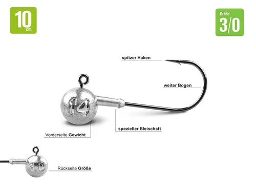 Lieblingsköder Jigkopf-Set 3/0 von Lieblingsköder