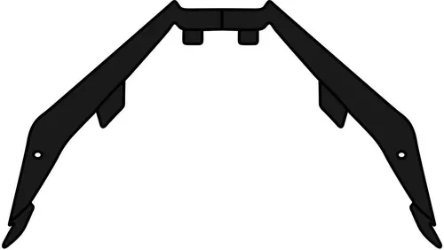 Frontino Verlängerung Kurzhelm Schwarz Airoh Twist 2.0