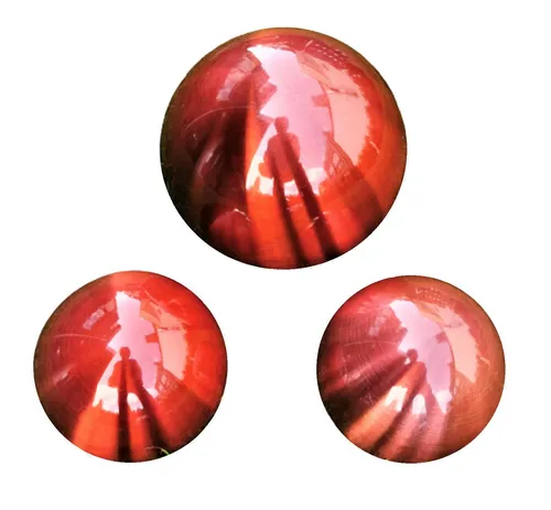 Jürgen Bocker - Gartenambiente Dekokugel Dekorationskugel Edelstahl rot matt 3er-Set Gartendekoration