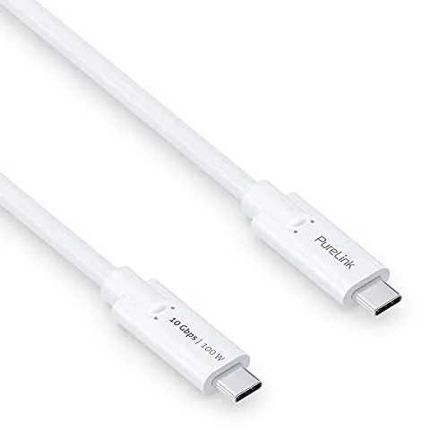 PureLink USB-C auf USB-C Kabel - 3.1 Gen 2, 5A, 10G, DP Alt Mode - iSerie - we weiß 0,50m