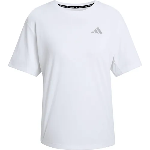 adidas Running Essentials Damen T-Shirt - Weiß - XL - Leichtes adidas Damen T-Shirt aus 100% recyceltem Polyester, ideal für Läuferinnen. Das moderne Design und die atmungsaktive Materialtechnologie sorgen für optimalen Komfort bei jedem Lauf.