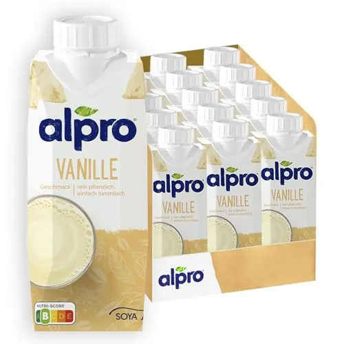 Alpro Sojadrink Vanille, vegan, laktosefrei, 15er Pack