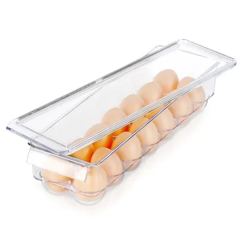 Eierbehälter mit Deckel für 14 Eier