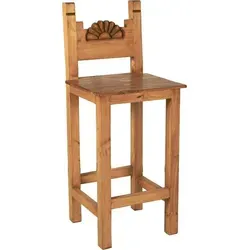 Mexico Barhocker aus massivem Pinienholz von MiaMöbel