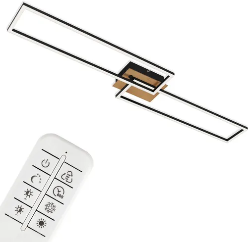 BRILONER LED Deckenlampe mit Fernbedienung - Moderne dimmbare Deckenlampe für Wohnzimmer, Schlafzimmer oder Küche, individuell einstellbar von warmweiß bis neutralweiß, inkl. Nachtlichtfunktion und Timer.