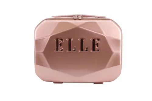 ELLE Diamond Beautycase Rose Gold - Beauty-Case in edlem Roségold, mit praktischen Innenfächern für optimale Organisation, ideal für unterwegs.