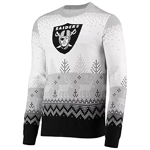 FOCO NFL Ugly Sweater Xmas Strick Pullover Las Vegas Raiders - XX