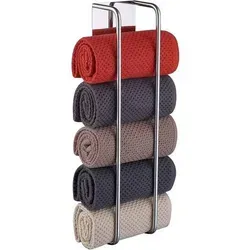 Gästehandtuchhalter selbstklebend Edelstahl SUS304 40CM - Eleganter Gästehandtuchhalter aus poliertem Edelstahl SUS304, 40 cm lang. Selbstklebend für einfache Montage ohne Bohren – ideal für geflieste Wände. Bietet Platz für bis zu 5 Handtücher und passt perfekt in jedes Badezimmer.