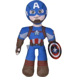 Simba 6315875794NPB - Disney Captain America Poseable (25cm) - Kuscheltiere: Beweglicher Captain America von Marvel, perfekt zum Spielen und Sammeln für kleine Superhelden-Fans.