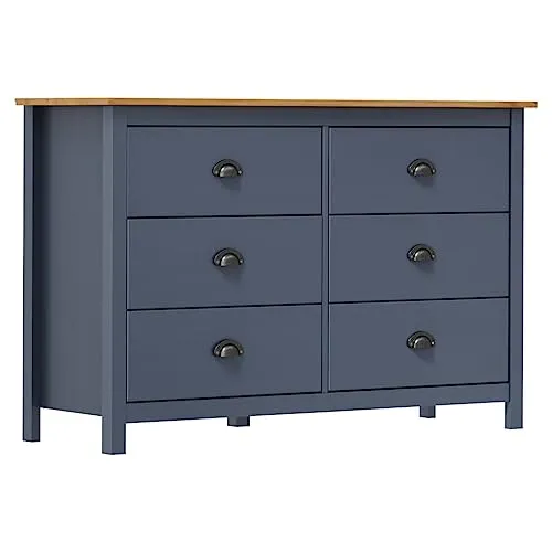 vidaXL Sideboard Hill Grau 125x40x80 cm von vidaXL