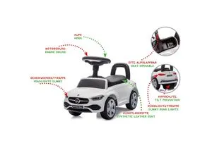Rutscher Mercedes-Benz C-Class - Kinderfahrzeuge, offiziell lizenziert mit originalgetreuer Optik, Kippschutz und ergonomischem Design für sicheren Spielspaß drinnen und draußen.
