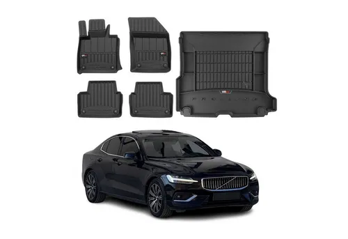 OMAC Kofferraumwanne Set für Volvo V60 2018-2025 - Fahrzeugspezifische Gummimatten für optimalen Schutz, wasserdicht und rutschfest, leicht zu reinigen und geruchlos – ideal für den Innenraum Ihres Volvo V60.