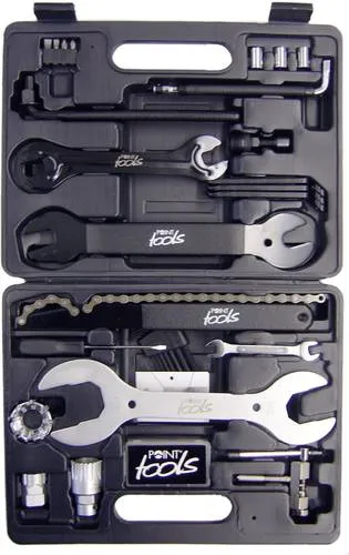 Point Toolbox 32 Fahrrad Werkzeugkoffer 32teilig - Weiteres Fahrrad-Zubehör, umfassendes 32-teiliges Set für ambitionierte Fahrradschrauber, ideal für Wartung und Reparatur.
