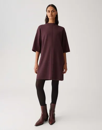 OPUS Damen Minikleid | WANALO aus weichem Milano Strick in Dark Grape, Größe 40 - Freizeitkleid für Damen, aus hochwertigem Feinstrick für ein angenehmes Tragegefühl. Perfekt für einen lässigen und stilvollen Look mit lockerer Passform.