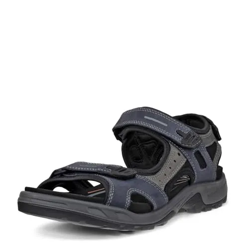 ECCO Offroad Herren Outdoorsandale, Gr. 48, blau (marine grau) - Sportliche Trekkingsandale aus hochwertigem Nubukleder, ideal für Abenteuer im Freien. Mit Klettverschlüssen für optimale Anpassung und Tragekomfort.
