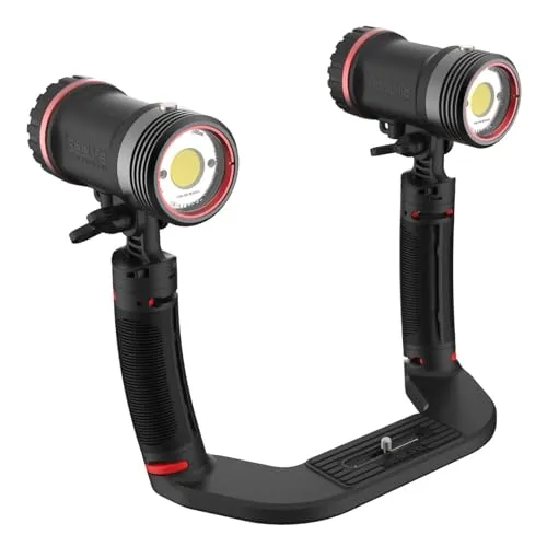 Sealife Sea Dragon Duo 10K+ Color Boost Set - Professionelles Licht für Unterwasseraufnahmen - Video-Studioausrüstung mit leistungsstarkem 10.000 Lumen Licht und Color Boost Technologie für lebendige Farben in Ihren Unterwasserfotos.