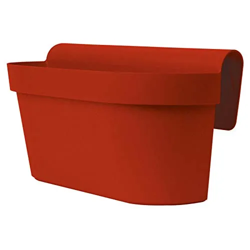 Euro3plast Up 3059 Hängetopf in Rot 50 cm Erdvolumen 9 Liter Geländertopf