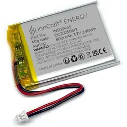 Lithium Polymer Akku innCraft Energy 800mAh 3.7V, 44x34x5 Modell 503443 2P Molex 51021-020 1.25mm Anschluss