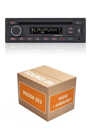 JUST SOUND best choice for caraudio Autoradio Einbauset Blaupunkt Blaupunkt Milano 200 BT Mazda 323 BJ Autoradio (RDS, AM/FM Radio, Animiertes Display, Bluetooth, AUX Eingang, 1 DIN)