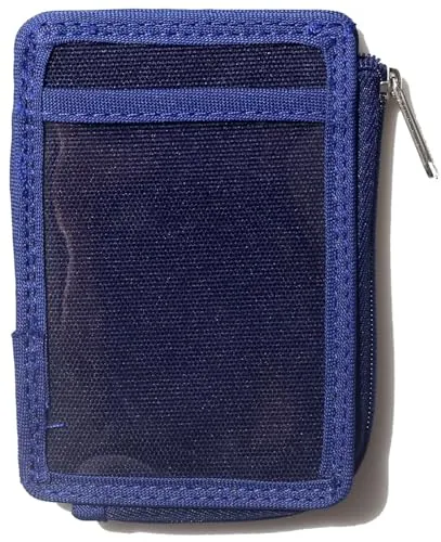 DQL kartenetui Herren, kleine Brieftasche, RFID-blockierend, Damen Brieftasche, Kartenetui für Damen und Herren, Kreditkartenetui mit Reißverschlussfach., Marineblau, Schlanke RFID-blockierende