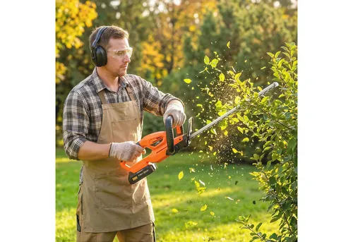 Akku Elektro Heckenschneider 100 W mit Dual-Action-Klingen