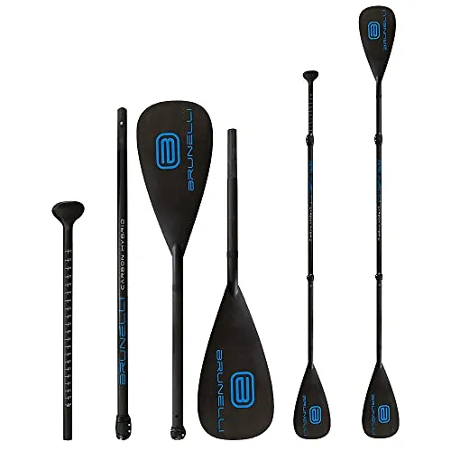 Brunelli Carbon HYBRID Kajak Dual Tech Paddle 2-in-1 SUP Paddel 180-220cm