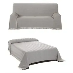 Beautex Tagesdecke aus Baumwolle, 230x260 cm, Braun