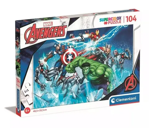 Puzzle 104 Super Kolor Marvel Avengers Clementoni 8005125257447