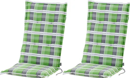 BURI Auflage Hochlehner für Gartenstühle 120x48x7cm Sesselauflagen Polster UV Lichtecht - Gartenstuhlauflagen Blumen Muster Stuhlkissen mit Dicker Schaumstoff Füllung