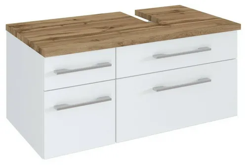 Held Möbel Unterbeckenschrank Davos 90 cm (rechts) - Badezimmerschrank in modernem Design, aus hochwertigem MDF, optimaler Stauraum bei kompakten Maßen von 70 x 47 x 64 cm, ideal für jedes Badezimmer.