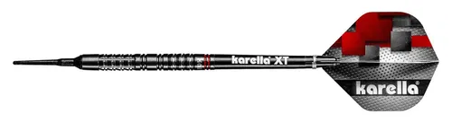 Karella SuperDrive 90% Tungsten Softdart 18g - Soft-Dartpfeile mit 90% Tungsten für ein überragendes Wurfgefühl, ausgestattet mit speziellen Karella XT-Shafts und ansprechenden Profi Flights für präzise Würfe.