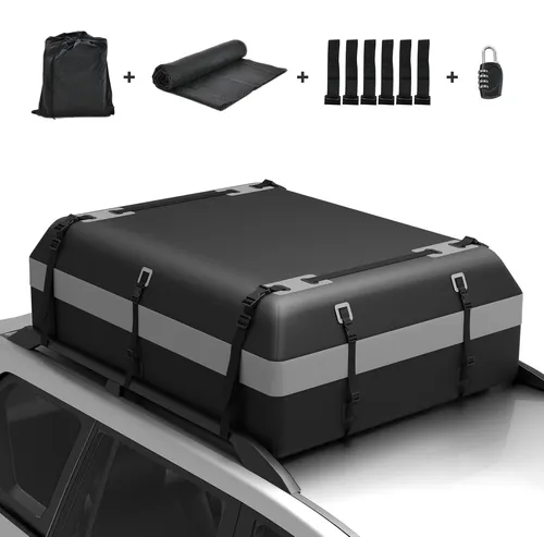 COSTWAY 600L Dachbox mit Zahlenschloss und Rutschfester Matte - Geräumige 600L Dachbox für Autos und SUVs, ideal für Familienurlaube und Camping. Die wetterfeste, strapazierfähige Konstruktion schützt Ihr Gepäck zuverlässig vor äußeren Einflüssen.