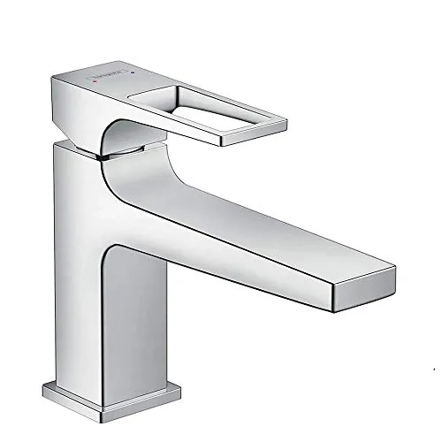 hansgrohe Metropol 100 Waschtischarmatur 74502000 - Elegante Waschtischarmatur mit komfortabler Ausladung von 157 mm und einstellbarer Temperaturbegrenzung. Ideal für moderne Bäder und energieeffizient.