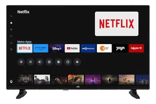 JVC Fernseher 32 Zoll Smart TV LT-32VH5355 - HD-Ready, HDR, Triple-Tuner, inklusive 6 Monate HD+ Paket, grenzenlose Unterhaltung mit TiVo und Sprachsteuerung
