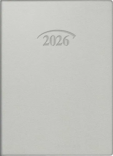 BRUNNEN Taschenkalender Taschenkalender 736 10x14cm 1 Tag/Seite Kunststoff silber 2026