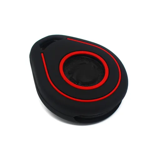 Schlüsselhülle HAB Schwarz/Rot Silikonschutz Autoschlüssel Cover Fernbedienung