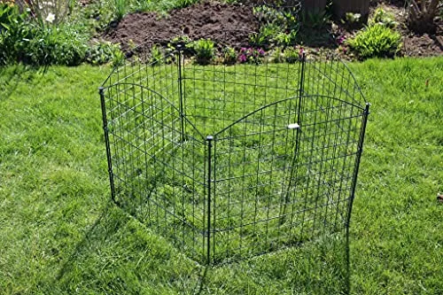 Teichzaun Oberbogen Komplettset Anthrazit - 11 tlg. Metallzaun für Garten - Dekorative Zäune: Hochwertiges Oberbogen Komplettset in Anthrazit, ideal für stilvolle Teich- und Gartenabgrenzungen.