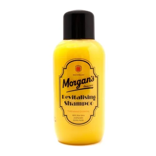 Morgan's Pomade Revitalisierendes Keratin-Shampoo für normales bis trockenes Haar, Stärkt und verbessert geschädigtes Haar, mit Vitaminen und Aloe Vera, Orangen-Duft 250ml