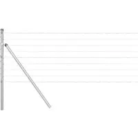 vidaXL Zaun mit Pfosten Silber 0,6 x 25 m Stahl - Gartenzäune aus hochwertigem, pulverbeschichtetem Stahl, wetterbeständig und leicht montierbar. Ideal für sichere Abgrenzungen in Gärten und auf Terrassen.
