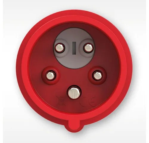 PCE CEE Steckdose Starkstrom Eibausteckdose Phasenwender 5P 32A IP44 Elektro-Kabel, Stecker-Phasenwender 5P 32A IP44