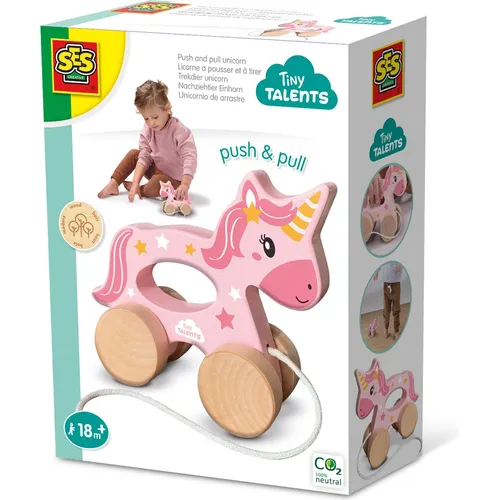 Ses Nachziehtier Einhorn 2 in 1 aus Holz (13137)