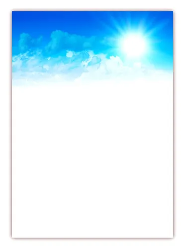 Motivpapier Briefpapier (Himmel-5167 DIN A4 100 Blatt) Sommer Sonne Wolken blau